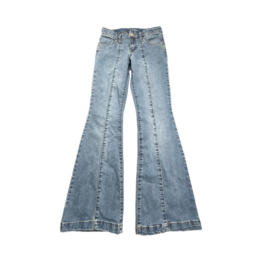 Art Class Jeans Girls 16 Blue Flare Front‎ Seam Light Wash Stretch Denim Boho